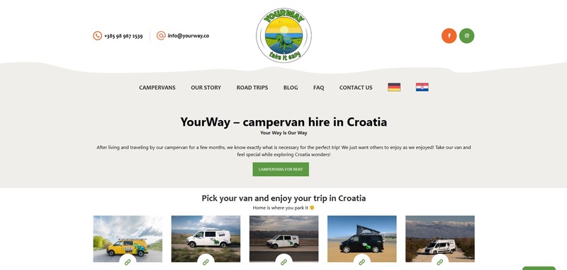 YourWay - SEO optimizacija stranice za najam kampera