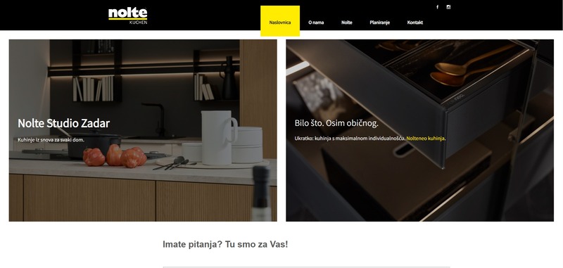 Nolte Studio Zadar - izrada web stranice za kuhinje